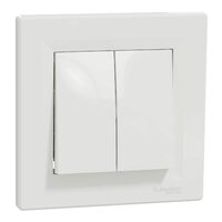 Intrerupator dublu revenire, alb, 10AX, Asfora Schneider Electric, EPH1100121
