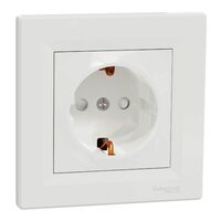 Priza simpla, alba, obturatoare, 16A, 2P+E, Asfora Schneider Electric, EPH2900221