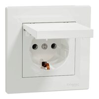 Priza simpla alba cu capac 16A 2P+E, Schneider Electric Asfora EPH3100121