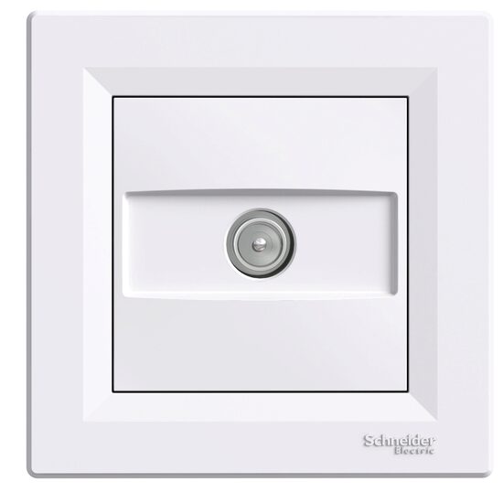 Priza TV de capat, alba, 1 dB, Asfora Schneider Electric, EPH3200121