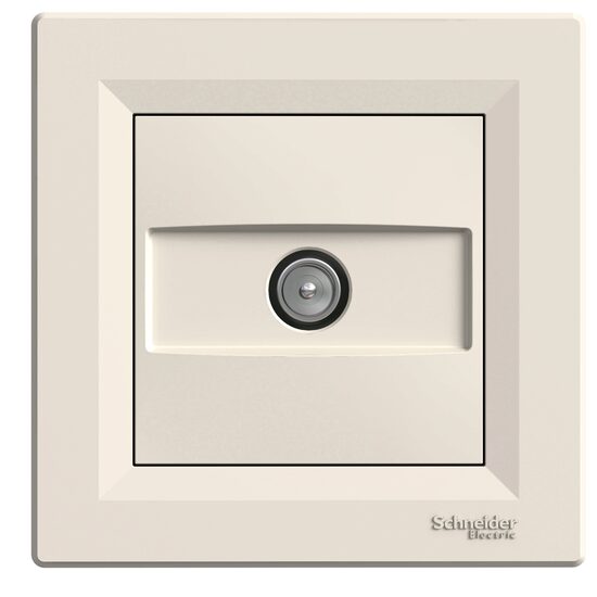 Priza TV de capat, crem, 1 dB, Asfora Schneider Electric, EPH3200123