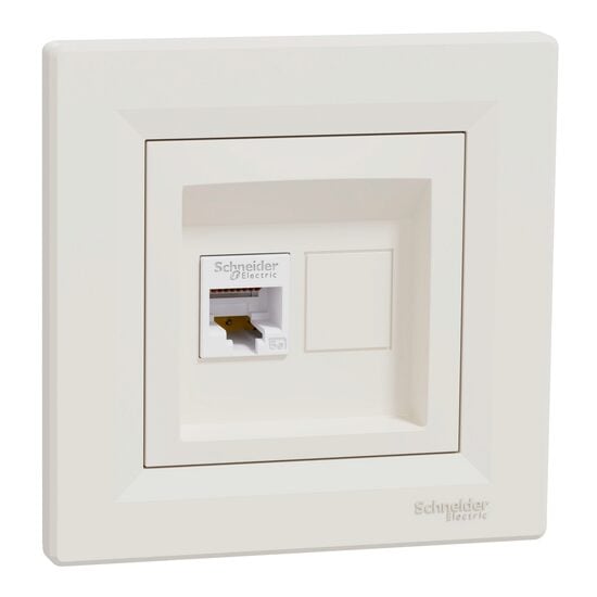 Priza date RJ45 cat.5e UTP, crem, Asfora Schneider Electric, EPH4300123