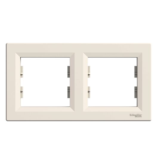 Rama dubla, crem, Asfora Schneider Electric, EPH5800223
