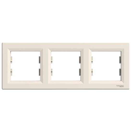 Rama tripla, crem, Asfora Schneider Electric, EPH5800323