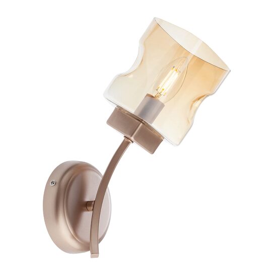 Aplica clasica aurie abajur sticla champagne 1xE14/28W, Merida 02-986 Smarter