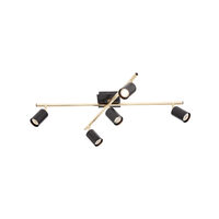 Plafoniera moderna dispersoare orientabile negre GU10/35W, Crius 5x04-540 Smarter