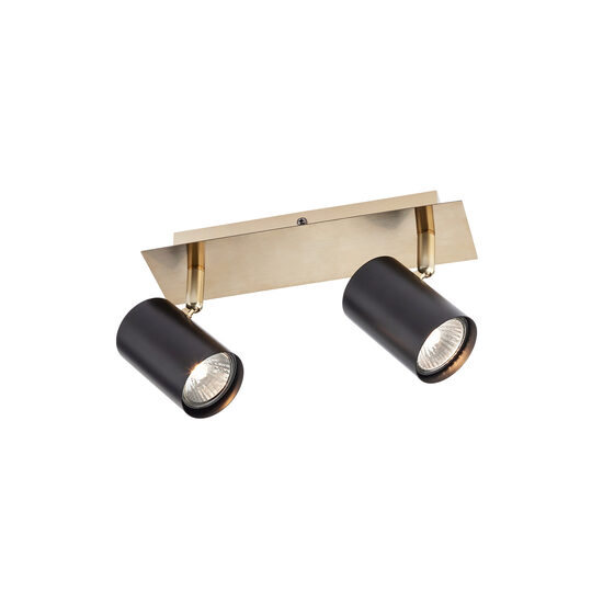 Spot modern Crius dublu dispersoare orientabile negre GU10/35W, Crius 2x04-538 Smarter