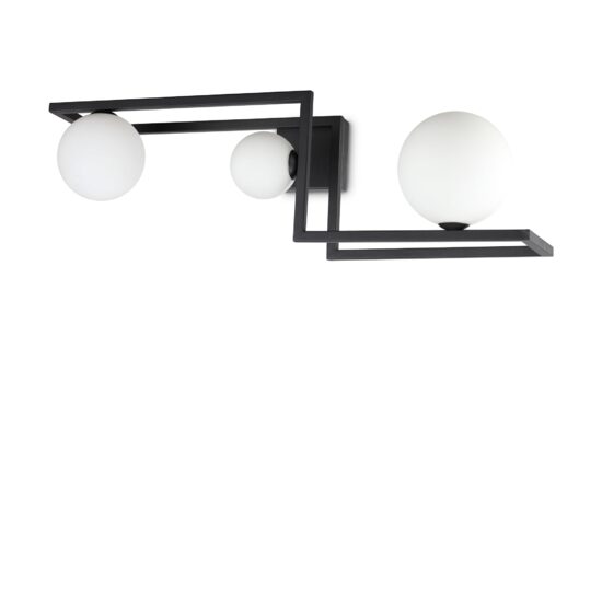 Plafoniera neagra contur geometric 3xG9/28W, Angolo PL3 284286 Ideal Lux