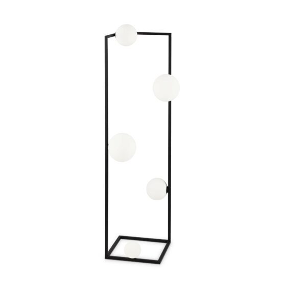 Lampadar negru contur geometric 5xG9/28W, Angolo PT5 284354 Ideal Lux