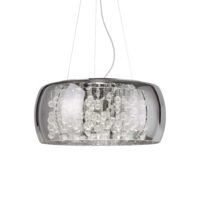 Lustra moderna cromata cu siraguri de sfere 8xG9/40W, AUDI-80 SP8 197654 Ideal lux