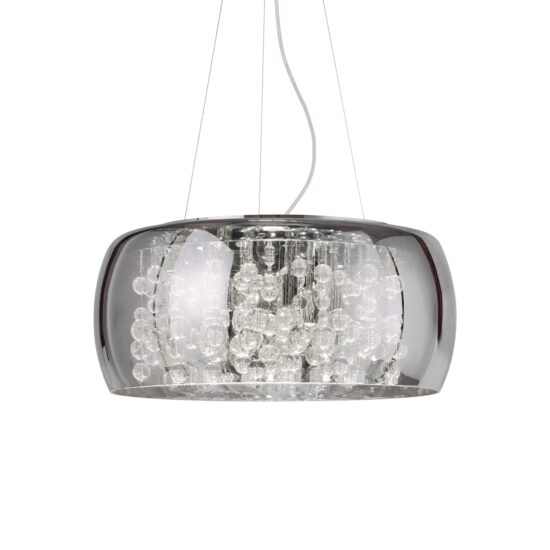 Lustra moderna cromata cu siraguri de sfere 8xG9/40W, AUDI-80 SP8 197654 Ideal lux