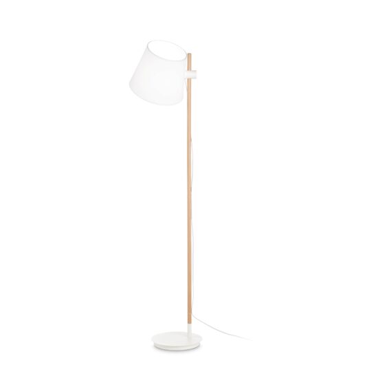 Lampadar modern alb abajur textil 1xE27/60W, Axel PT1  272245 Ideal Lux
