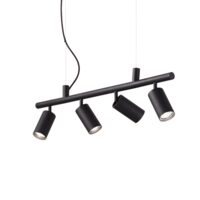 Lustra cu spoturi negre dispersoare reglabile 4xGU10/28W, Dynamite SP4 231341 Ideal Lux