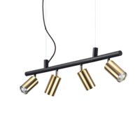 Lustra cu spoturi aurii dispersoare reglabile 4xGU10/28W, Dynamite SP4 244624 Ideal Lux