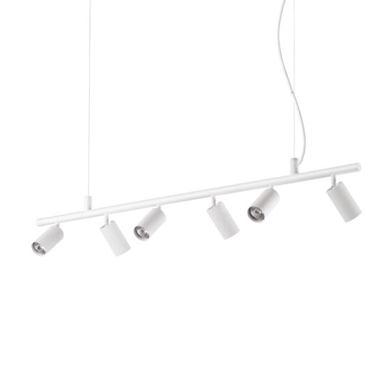 Lustra cu spoturi albe dispersoare reglabile 6xGU10/28W, Dynamite SP6 231433 Ideal Lux