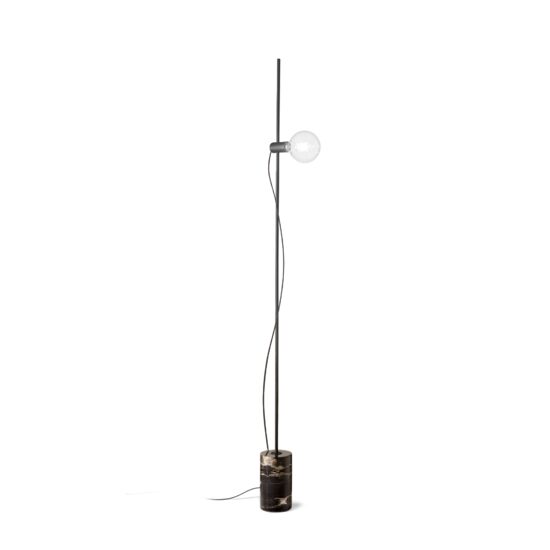 Lampadar negru stil industrial baza marmura 1xE27/60W, Eva PT1 295213 Ideal Lux