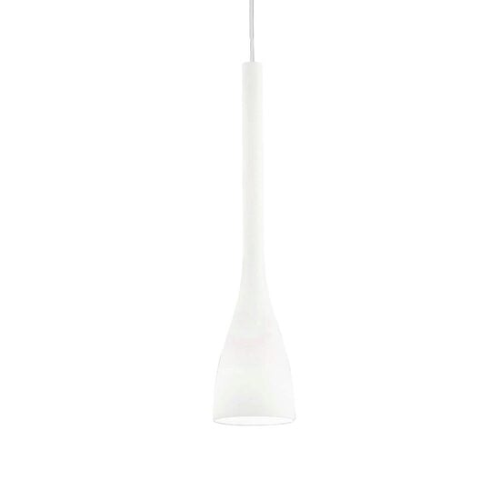 Lustra moderna alba abajur sticla 1xE27/60W, Flut SP1 Big 035666 Ideal Lux