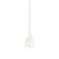 Lustra moderna alba abajur sticla 1xE14/40W, Flut SP1 Small 035697 Ideal Lux