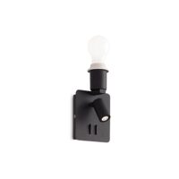 Aplica moderna neagra priza USB LED 3W/230lm/3000K, Gea MAP2 239545 Ideal Lux