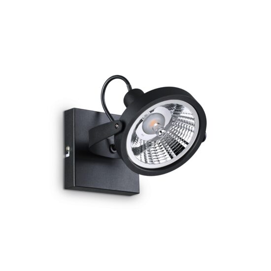 Spot negru dispersor reglabil 1xGU10/50W, Glim PL1 200231 Ideal Lux