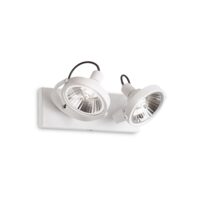 Spot alb dispersoare reglabile 2xGU10/50W, Glim PL2 200200 Ideal Lux