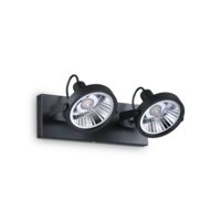 Spot negru dispersoare reglabile 2xGU10/50W, Glim PL2 200248 Ideal Lux