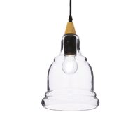 Lustra moderna abajur sticla transparenta 1xE27/60W, Gretel SP1 122564 Ideal Lux