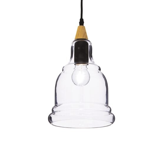 Lustra moderna abajur sticla transparenta 1xE27/60W, Gretel SP1 122564 Ideal Lux