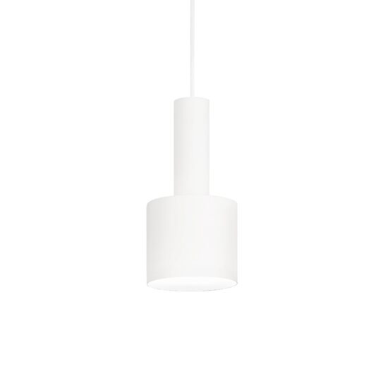 Lustra moderna alba abajur cilindric 1xE27/60W, Holly SP1 231556 Ideal Lux