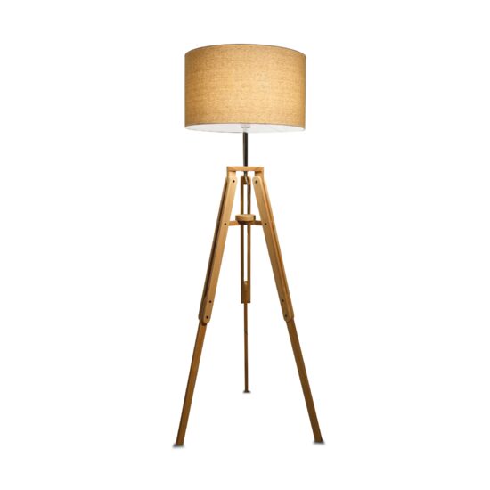 Lampadar modern trepied din lemn natural 1xE27/60W, Klimt PT1 137827 Ideal Lux