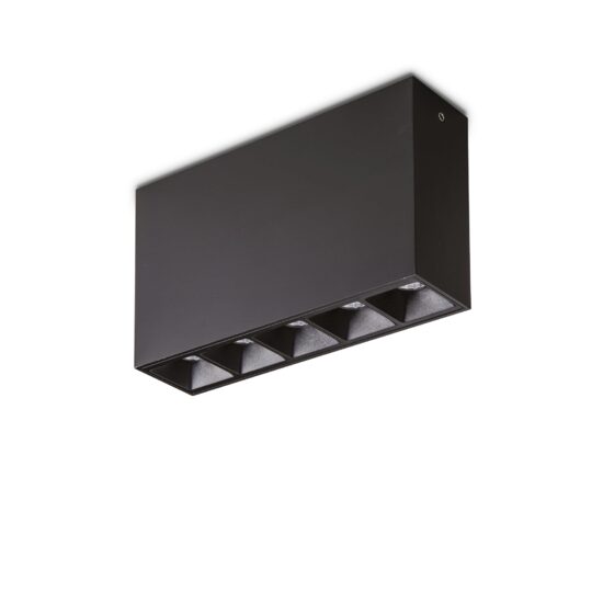 Plafoniera neagra stil industrial LED 12.5W/1200lm/3000K, Lika PL 244884 Ideal Lux