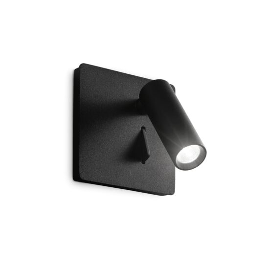 Spot modern negru LED 3W/200lm/3000K, Lite AP 250113 Ideal Lux