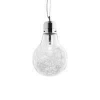 Lustra moderna cromata abajur sticla 1xE27/60W, Luce Max SP1 Small 033679 Ideal Lux