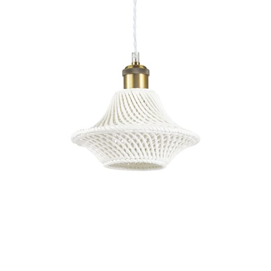 Lustra moderna abajur ceramic impletit 1xE27/60W, Lugano SP1 D21 206806 Ideal Lux