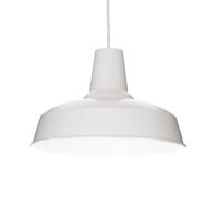 Lustra moderna metalica alba 1xE27/42W, Moby SP1 102047 Ideal Lux