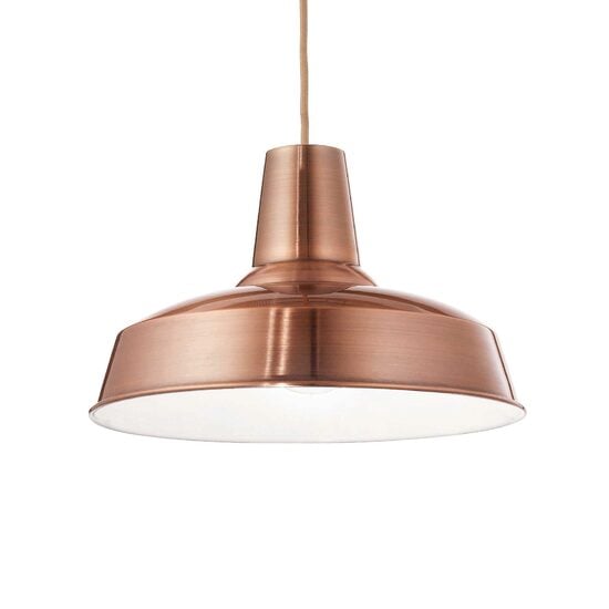 Lustra moderna metalica cupru 1xE27/42W, Moby SP1 093697 Ideal Lux