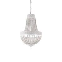 Candelabru clasic alb perle lemn natural 5xE14/40W, Monet SP5 162737 Ideal Lux