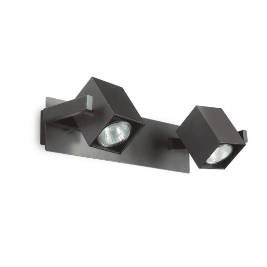 Spot modern neagra dispersoare reglabile 2xGU10/50W, Mouse AP2 156705 Ideal Lux