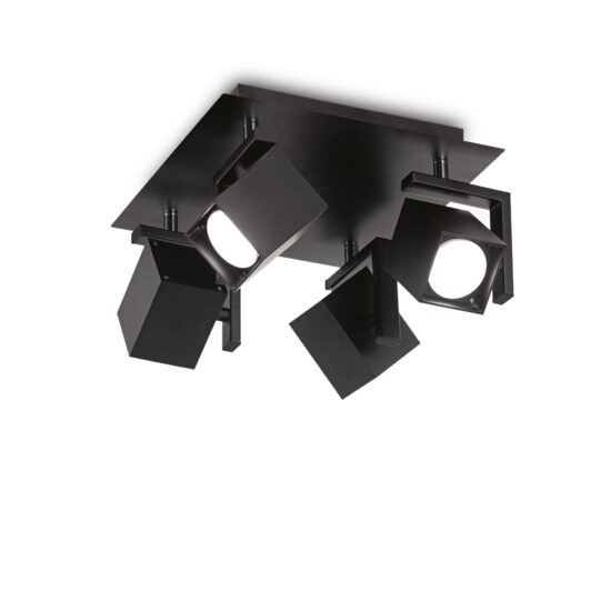 Spot modern negru dispersoare reglabile 4xGU10/50W, Mouse PL4 156712 Ideal Lux