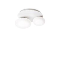 Plafoniera moderna alba abajururi sticla 2xGX53/15W, Ninfea PL2 306957 Ideal Lux