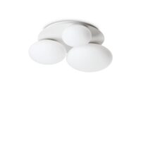 Plafoniera moderna alba abajururi sticla 3xGX53/15W, Ninfea PL3 306964 Ideal Lux