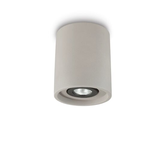 Plafoniera ciment stil industrial 1xGU10/35W, Oak PL1 Round 150437 Ideal Lux