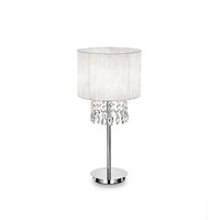 Veioza moderna cu cristale abajur textil 1xE27/60W, Opera TL1 068305 Ideal Lux