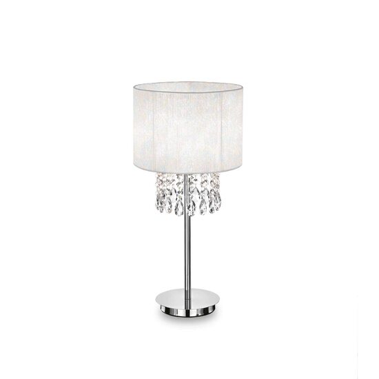Veioza moderna cu cristale abajur textil 1xE27/60W, Opera TL1 068305 Ideal Lux