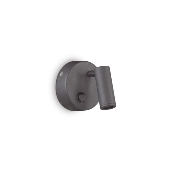 Spot negru stil industrial LED 3W/145lm/3000K, Page AP Round 142579 Ideal Lux