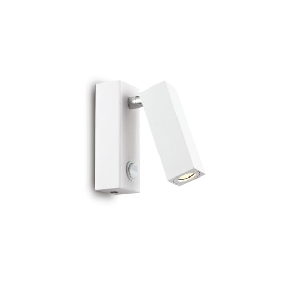 Spot alb stil industrial LED 3W/140lm/3000K, Page AP Square 142258 Ideal Lux