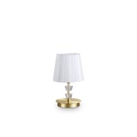 Veioza moderna alama satinata abajur organza 1xE14/28W, Pegaso TL1 Small 197753 Ideal Lux
