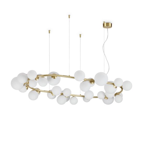 Candelabru modern alama abajururi sticla alba 30xG9/15W, Perlage SP30 296746 Ideal Lux