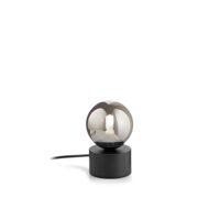 Veioza moderna neagra abajur sticla fumurie 1xG9/15W, Perlage TL1 292441 Ideal Lux