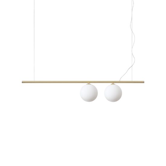Candelabru modern alama abajururi sticla 2xG9/40W, Perline SP2 282107 Ideal Lux